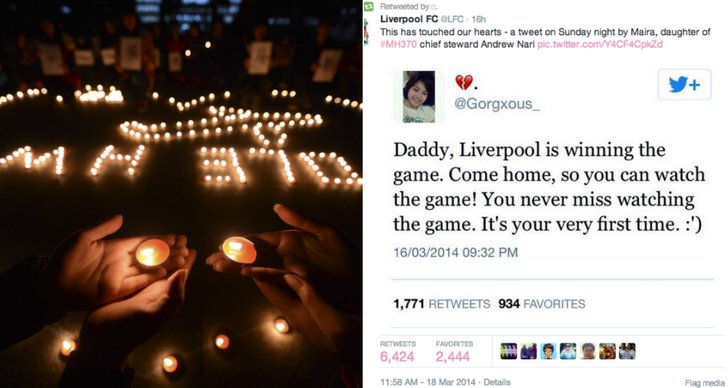 Liverpool FC, Manchester United, MH370
